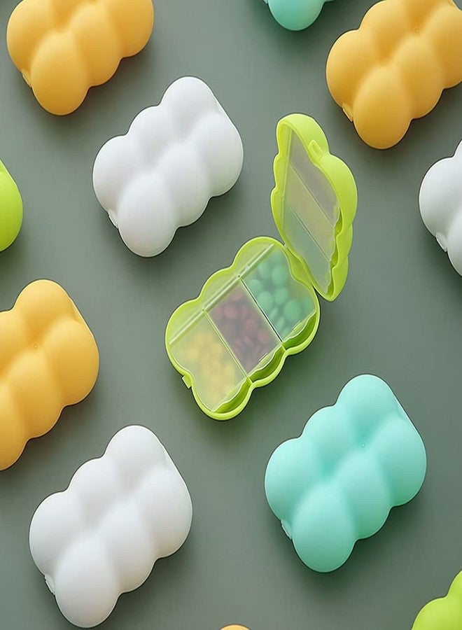 Newvent 6 Compartment Medicine Storage Box | 3 Pcs Mini Cloud Pill Storage Organiser Portable Tablet Case ( - Image 1